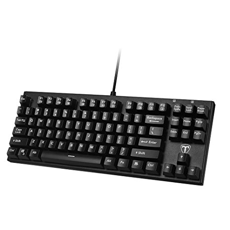 Blue Switch Mechanical Keyboard, Topop 87 Keys Anti-ghosting Waterproof Tenkeyless Gaming Keyboard with Key Cap Puller for Gamers Programmers Typist [Valentine's Day Gift]