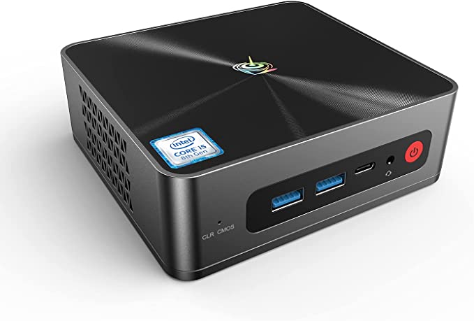 Beelink Mini PC 4 Cores 8th Intel Core i5 8279U (up to 4.1GHZ) 16GB DDR4 RAM 512GB NVMe M.2 SSD Desktop Computer Windows 10 Pro Support 4K@30Hz Dual HDMI, WiFi 6, BT5.0, 4USB3.0, Auto Power On and WOL