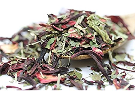 Tealyra - Ruby Red Guayusa - Hibiscus Lemongrass - Herbal and Fruity Loose Leaf Tea Blend - Naturallly Caffeined - Healthy - Energy Boost - All Natural - 110g (4-ounce)