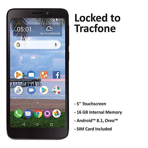TracFone TCL A1 4G LTE Prepaid Smartphone