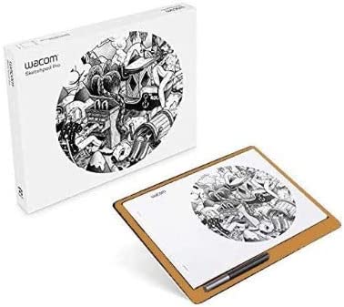 Wacom Sketchpad Pro Graphic Pen Drawing Tablet Similar Intuous Pro Genuine Leather, Software Included, Compatible with Windows, Mac OS, AppleiOS, Android, AMAZON EXCLUSIVE - Built for Professionals