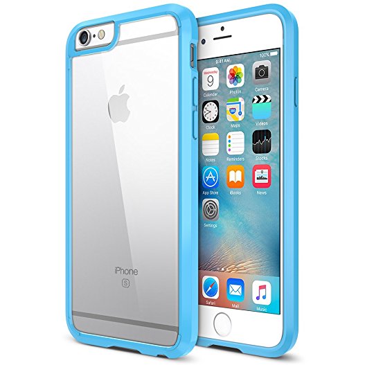 iPhone 6S Plus Case, Trianium [Clear Cushion] iPhone 6 Plus Clear Case Bumper (5.5 Inch)[Scratch Resistant] Shock-Absorbing Hard Back Panel For Apple iPhone 6/6S Plus (2014/2015) - Moonstone Blue