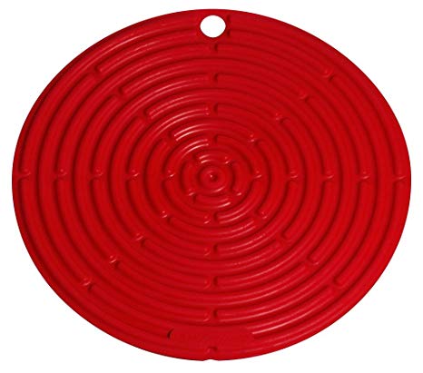 Le Creuset Silicone 8" Round Cool Tool, Cerise (Cherry Red)