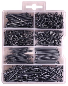 550 Pieces Nail and Brad Assortment 7 Different Sizes!