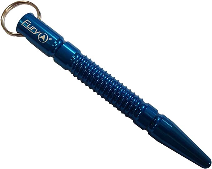 Fury Tactical SDK2 Self Defense Keychain with Pressure Tip, Blue, 5.5-Inch