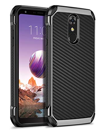 LG Stylus 4 Case, LG Stylo 4 Case, LG Q Stylus Case,LG Stylo 4 Plus Case,BENTOBEN Shockproof Heavy Duty Hard PC Cover Soft TPU Bumper Protective Carbon Fiber Texture Phone Case for LG Stylus 4,Black