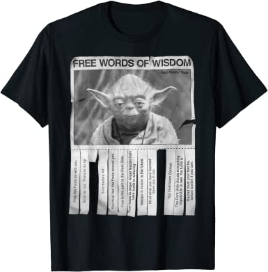 Star Wars Yoda Poster Words Of Wisdom Graphic T-Shirt