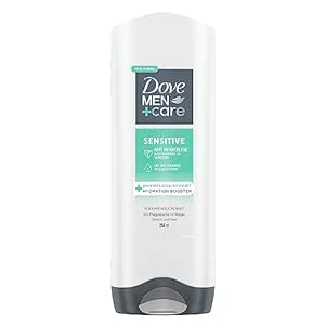 Dove Men Care 3-in-1 Duschgel Sensitive Duschbad für Körper, Gesicht und Haar für empfindliche und trockene Haut 250 ml 1 Stück