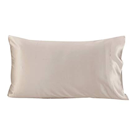 LilySilk Pure Silk Pillowcase for Hair Housewife Both Sides 22 Momme Mulberry Silk 1pc Size Standard 50x75 cm Bright Coffee