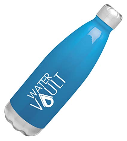 WaterVault Insulated Water Bottle - Stainless Steel Vacuum Thermos Bottles - Cold 24 Hours, Hot 12 Hours - Double Wall Copper Plated