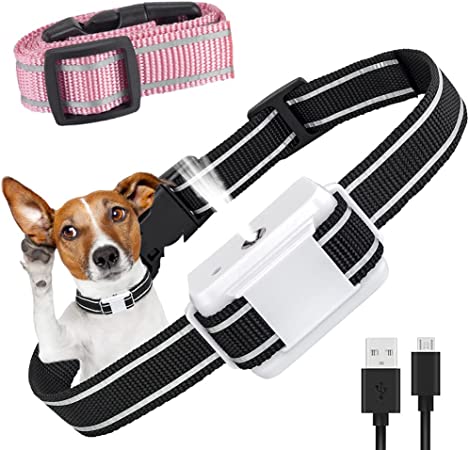 Citronella Bark Collar, Auto Spray Dog Bark Collars with 2 Color Straps, Waterproof Rechargeable Dog Training Collar Safe Anti Barking Device No Shock No Bark Collar for Small/Medium/Large Dogs