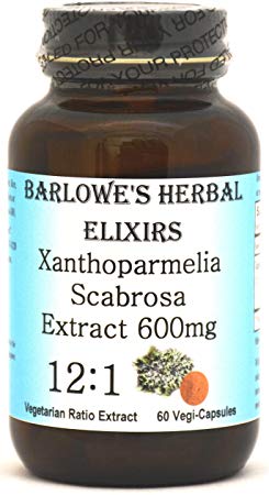 Xanthoparmelia Scabrosa Extract 12:1-60 600mg VegiCaps - Stearate Free, Bottled in Glass! FREE SHIPPING on orders over $49!