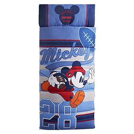 Disney Mickey Mouse Sleeping Bag with Built-in Pillow