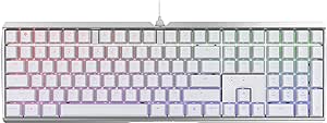 Cherry MX 3.0 S Wired Mechanical Gaming Keyboard. Aluminum Housing Built for Gamers w/MX Blue Switches. RGB Backlit Color Display Over 16m Colors. from The Makers of MX. Full Size. Pure White.