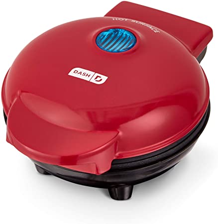 Dash Mini Maker Portable Grill Machine   Panini Press for Gourmet Burgers, Sandwiches, Chicken   Other On the Go Breakfast, Lunch, or Snacks with Recipe Guide - Red