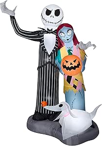 Gemmy Airblown Inflatable Nightmare Before Christmas Scene Disney, 6 ft Tall, Multi