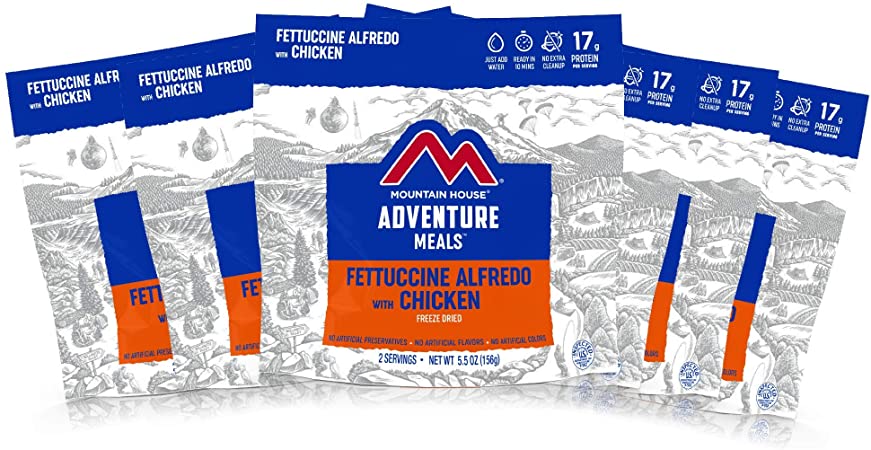 Mountain House Fettuccine Alfredo with Chicken | Freeze Dried Backpacking & Camping Food | Survival & Emergency Food