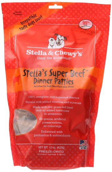 Stella and Chewys Freeze Dried Surf and Turf Beef and Salmon Dinner for Dogs