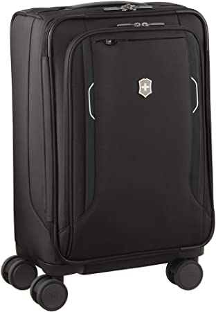 Victorinox WT 6.0 Softside Spinner Luggage, Black, Expandable Carry-On, Frequent Flyer (22")