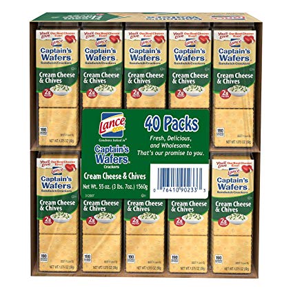 Lance Captain's Wafers Cream Cheese & Chives Crackers, 3 Pound