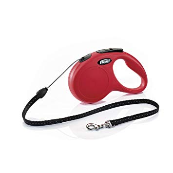 Flexi CL10C5.250.R New Classic Cord Retractable Leash, Red, Small/16'