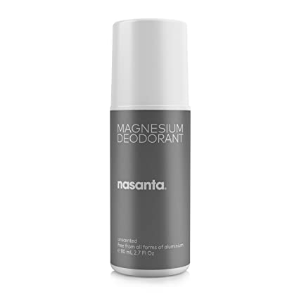 Nasanta Magnesium Deodorant Men Australian Made Natural Deodorant, 100% Free Of All Forms Of Aluminum, 80 M L 2.7 Fl Oz Roll On