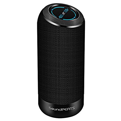 Bluetooth Speakers, SoundPEATS P4 Portable Wireless Speaker With Built-in Mic, 8 Hours Play Time, 360° Premium Stereo, Touch Control, Strong Bass, Dual 5W Drivers, for Apple iPhone, Samsung and More