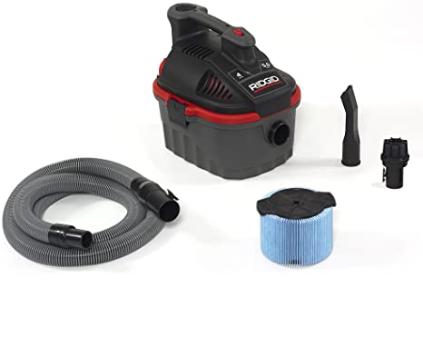 Ridgid 50313 Portable Wet/Dry Vacuum, 4 Gallon, Red