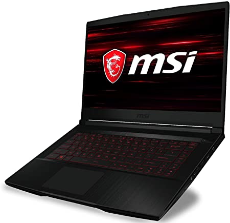 MSI GF63 Thin 10SCSR-655UK - 15.6 Inch Full HD 144 Hz Gaming Laptop, Intel Core i7-10750H, NVIDIA GTX 1650Ti, 8 GB RAM, 256 GB NVMe SSD, Windows 10