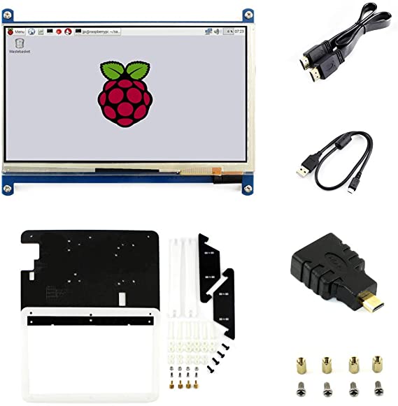 7 inch C LCD Touch Screen 1024 600 with Bicolor case HDMI Interface Capacitive Display for Raspberry pi4/3/3B /2 B/B /A