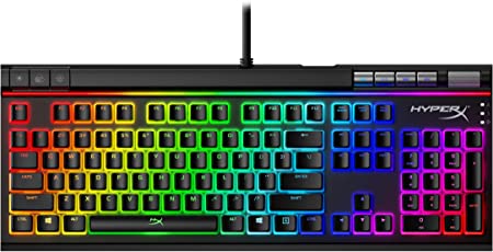 HyperX Alloy Elite 2 – Mechanical Gaming Keyboard, Software-Controlled Light & Macro Customization, ABS Pudding Keycaps, Media Controls, RGB LED Backlit. Linear Switch, HyperX Red