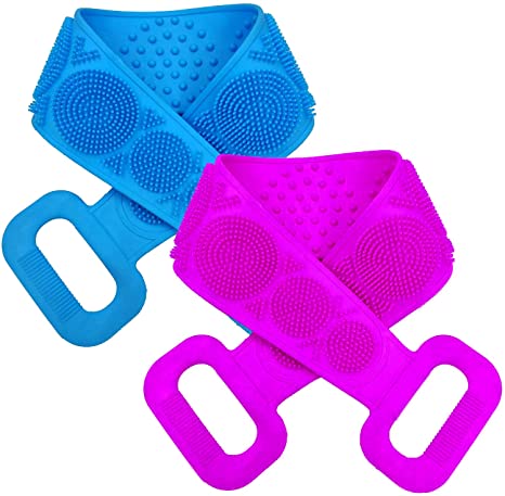 Jwxstore Silicone Back Scrubber for Shower, Body Brush For Bathing for Back Cleansing and Exfoliating, Back Massage and All Body to Remove Ash and Mud