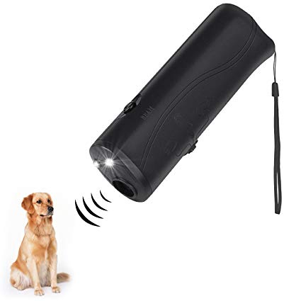 ONSON Anti Barking Stop Bark Handheld 3 in 1 LED Ultrasonic Dog Repeller and Trainer Device