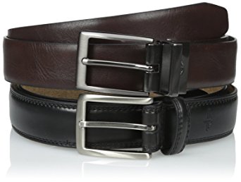 Dockers Men's Reversible Belt and Black Dress Belt Gift Set