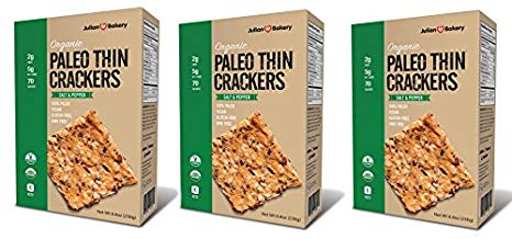 New! Organic Paleo Thin Crackers (Low Carb -Gluten Free) (Value Pack 3 Boxes) (Value Pack)