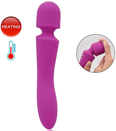 Computer LED New Vibrator with USB Cable Rechargeable Whisper Quiet, Waterproof, Handheld, Cordless, Adjustable 10speed for Shoulder Neck and Back Waist Hips,Full Body Pain Relief (Purple)