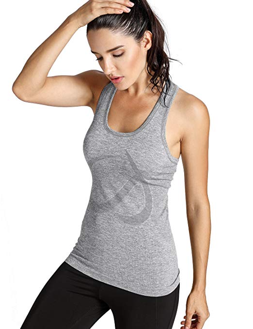 CRZ YOGA Women's Activewear Running Workouts Clothes Yoga Racerback Compression Tank Tops