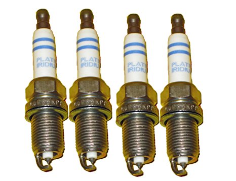 4 Piece Set of Bosch OEM Spark Plugs # 0242240627 / FR6KPP332S - Audi / VW OE #: 101905631B - NEW Platinum Iridium Volkswagen