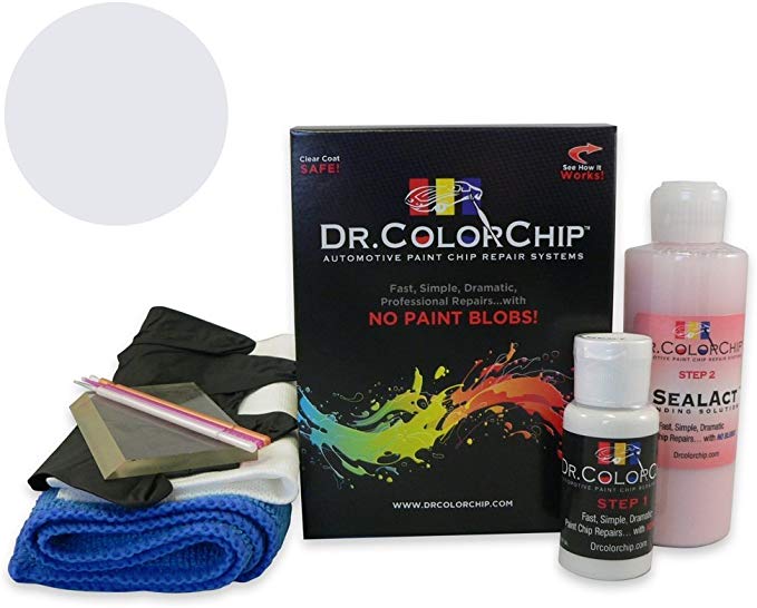 Dr. ColorChip Nissan GT-R Automobile Paint - Blueish Silver/Super Silver Met KAB - Squirt-n-Squeegee Kit