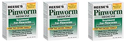 REESE'S PIN WORM MEDICINE 1 OZ PYRANTEL PAMOATE SUSPENSION -(Pack of 3)