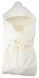 Organic Cotton Unisex Baby Hooded Bath Towel Robe Wrap All Natural Dye-Free Beige