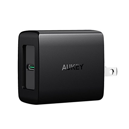AUKEY Amp Universal Dual Ports USB Wall Charger with Foldable Plug