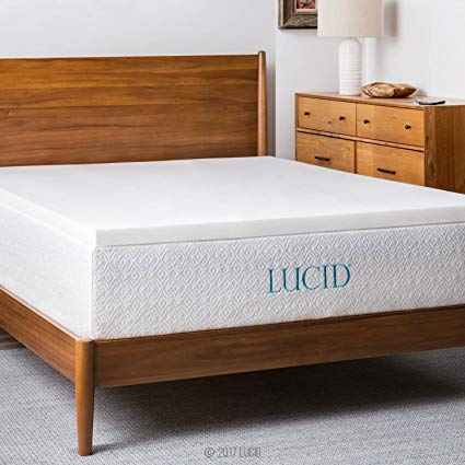 LUCID 2 Inch Foam Mattress Topper 3-Year Warranty - King