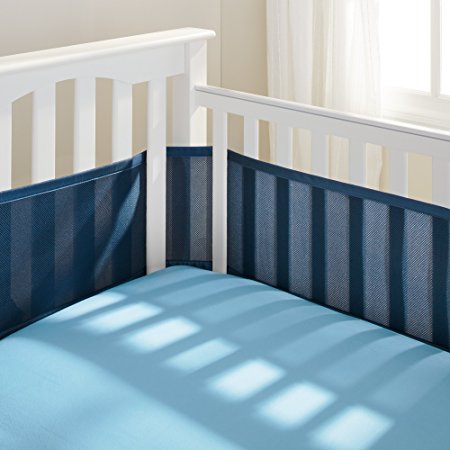 BreathableBaby Breathable Mesh Crib Liner, True Navy (Discontinued by Manufacturer)