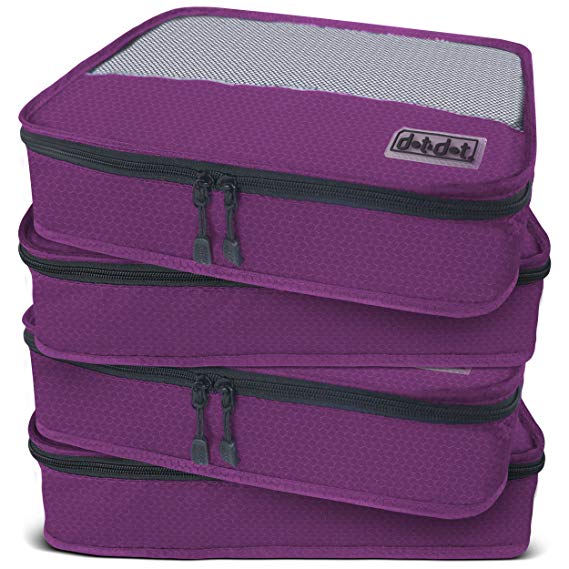 Dot&Dot Medium Packing Cubes for Travel - 4 Piece Luggage Accessories Organizers