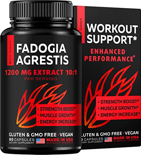 S RAW SCIENCE Fadogia Agrestis Extract – 1200mg per Serving – Extract 10:1 – Herbal Supplement – Fadogia Agrestis Extract Supplement – 60 Vegan Capsules