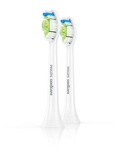 Philips Sonicare DiamondClean replacement toothbrush heads, HX6062/64, White 2 count