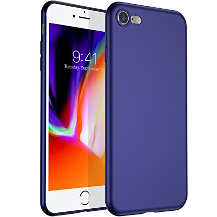 iPhone 8 Case/ iPhone 7 Case, VANMASS Ultra Thin Lightweight Slim Fit Shell Flexible Soft TPU Full Protective Anti-Scratch Matte Back Cover Case for Apple iPhone 8(2017)iPhone 7(2016)(Blue)