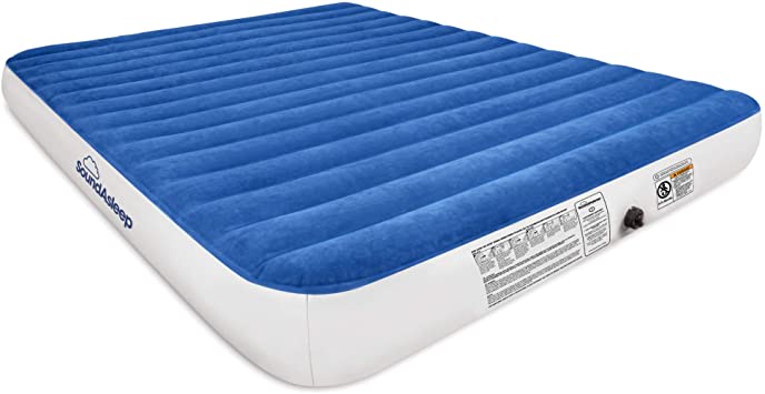 SoundAsleep Camping Series Air Mattress with Eco-Friendly PVC - Included Rechargeable Air Pump (Queen)