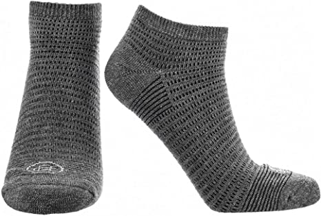 Doctor's Choice Men's Diabetic & Neuropathy Ankle Socks, No Show, Non-Binding with Aloe, Antimicrobial, and Seamless Toe, Single Pair, Charcoal, Mens Large: Sock Size 10-13, Shoe Size 8-12